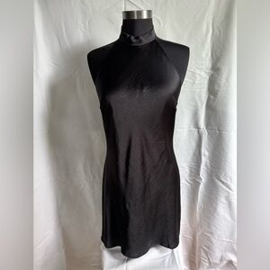 Dynamite black satin dress